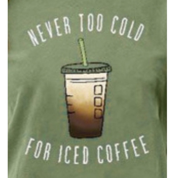 🎉HPx2🧊☕️ NEVER TOO COLD FOR ICED COFFEE T-shirt - Picture 3 of 6